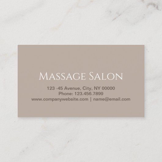 美しいスパ指圧ホットストーンマッサージサロン 名刺 (裏面)