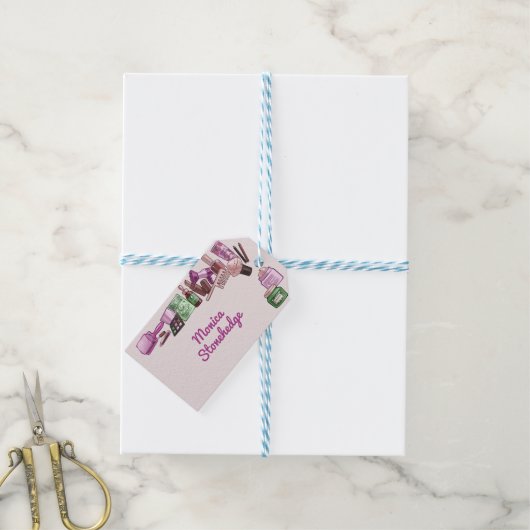 美しいスパ誕生会 ギフトタグ (より糸つき)