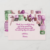 美しいスパ誕生会 サンキューカード (正面/裏面)