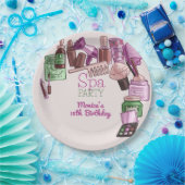 美しいスパ誕生会 ペーパープレート (パーティー)