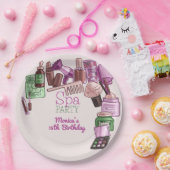 美しいスパ誕生会 ペーパープレート (パーティー)