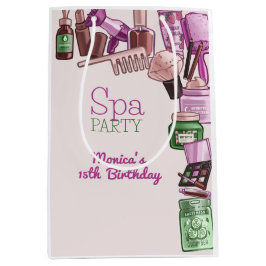 美しいスパ誕生会 ミディアムペーパーバッグ