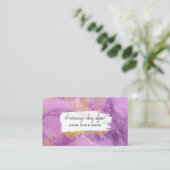 *～*美しいスパQR抽象芸術マゼンタ金ゴールドグリッター  名刺 (スタンド正面)