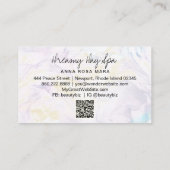 *～*美しいスパQR抽象芸術レインボー金ゴールド 名刺 (裏面)