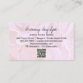 *~*美しいスパQR金ゴールドグリッター大理石ピンク 名刺 (裏面)