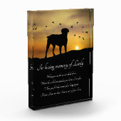 美しいスピリチュアルドッグメモリアル フォトブロック (左)