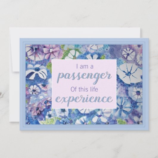 美しいスピリチュアル練習確認カード 招待状 (正面)