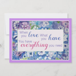 美しいスピリチュアル練習確認カード 招待状