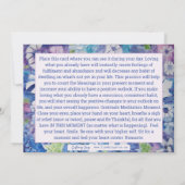 美しいスピリチュアル練習確認カード 招待状 (裏面)