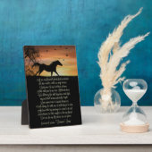 美しいスピリチュアル馬記念詩 フォトプラーク (側面)