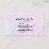 **美しいスファンシークリプトグラデーショングリッター 名刺 (裏面)