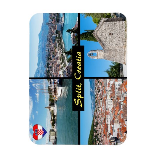 美しいスプリットのランドマーク – クロアチア、ヨーロッパ マグネット (縦)