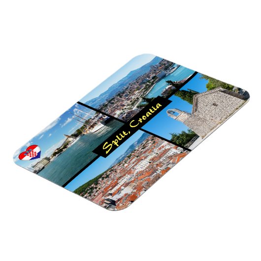 美しいスプリットのランドマーク – クロアチア、ヨーロッパ マグネット (左側)