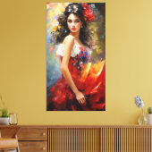 美しいスペインの婦人 キャンバスプリント (インサイチュ (リビング))