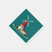 美しいスモック風車 スタンダードカクテルナプキン (角)