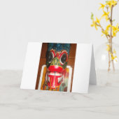 美しいスリランカ伝統的ン火面芸術 カード (黄色い花)