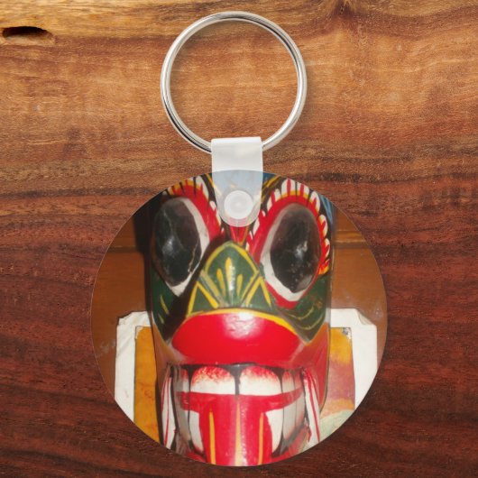 美しいスリランカ伝統的ン火面芸術 キーホルダー (正面)