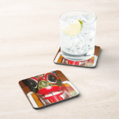 美しいスリランカ伝統的ン火面芸術 コースター (右側)