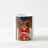 美しいスリランカ伝統的ン火面芸術 コーヒーマグカップ (中央)