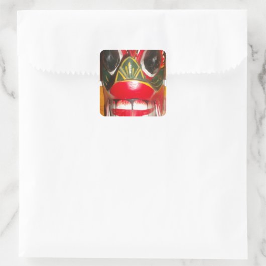 美しいスリランカ伝統的ン火面芸術 スクエアシール (バッグ)