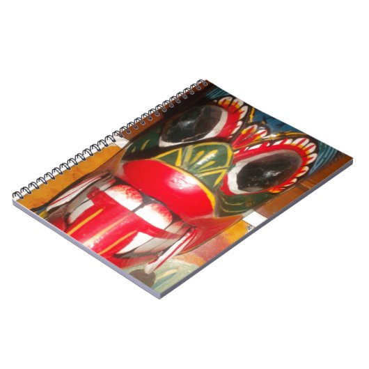 美しいスリランカ伝統的ン火面芸術 ノートブック (左側)