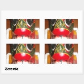 美しいスリランカ伝統的ン火面芸術 長方形シール (シート)