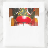 美しいスリランカ伝統的ン火面芸術 長方形シール (バッグ)