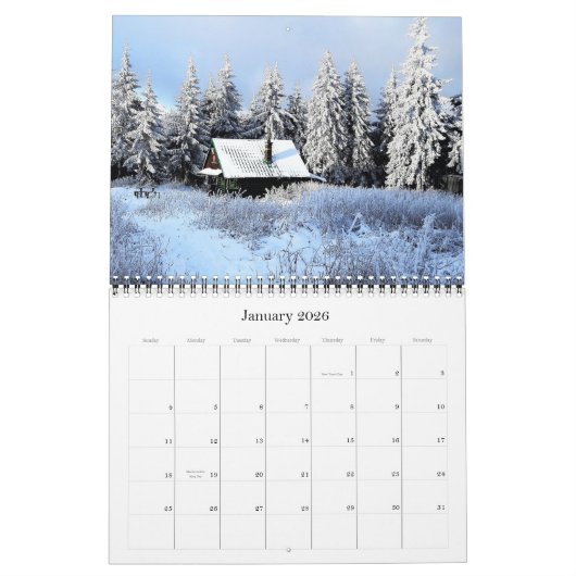 美しいスロバキア・ヨーロッパ カレンダー (1月 2026)