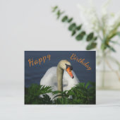 美しいスワンの誕生日ポストカード ポストカード (スタンド正面)