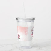 美しいスワンピンクフローラガールベビーシャワー アクリルタンブラー (左)