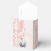 美しいスワンピンクフローラダマスクガールベビーシャワー フェイバーボックス (オープン)