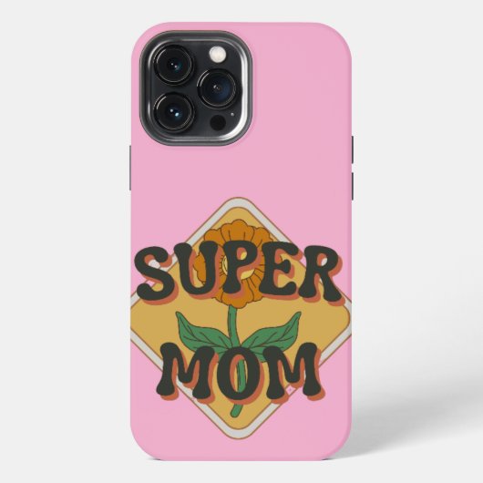 美しいスーパーママアイディア iPhoneケース (裏面)