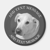 美しいスープに浸かる犬の白黒写真|過去記事 マグネット (正面)