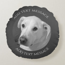 美しいスープに浸かる犬の白黒写真|過去記事 ラウンドクッション