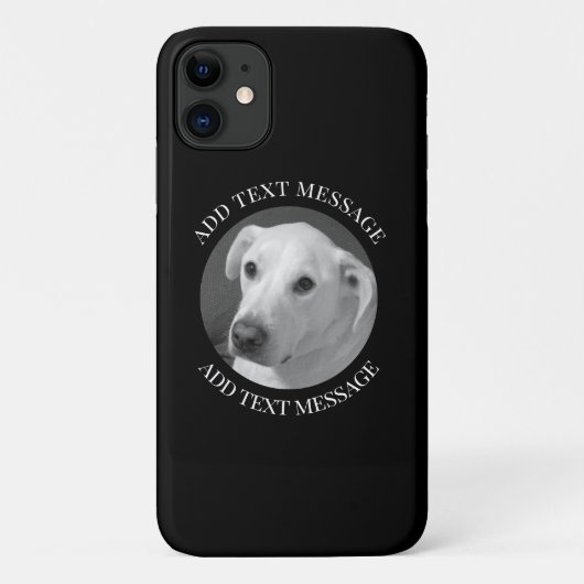 美しいスープに浸かる犬の白黒写真|過去記事 Case-Mate iPhoneケース (裏面)