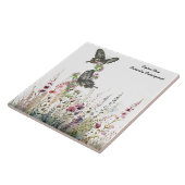 美しいセイロンバラハンド絵を描バチョウ タイル (側面)