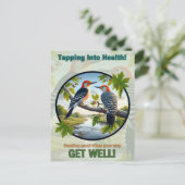 美しいセッカクドリの回復を願う  ポストカード (スタンド正面)