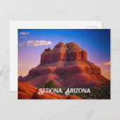 美しいセドナアリゾナ赤い岩の風景アート ポストカード (正面/裏面)