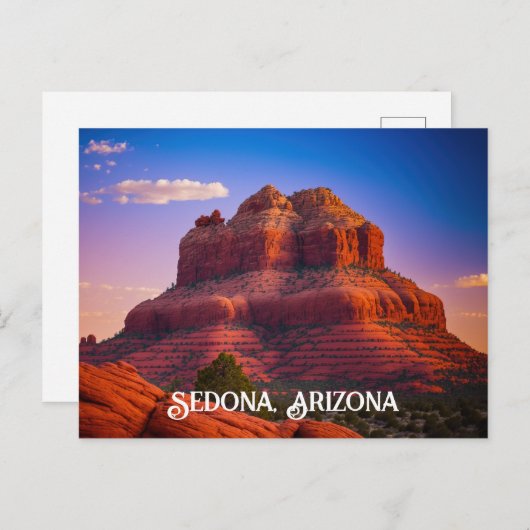 美しいセドナアリゾナ赤い岩の風景アート ポストカード (正面/裏面)