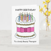 美しいセラピストハッピーバースデー カード (黄色い花)