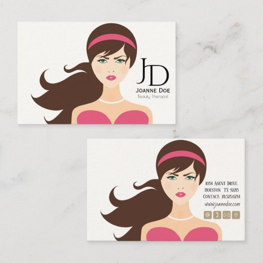 美しいセラピスト名刺 名刺 (正面/裏面)