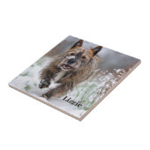 美しいセラミックタイル。独自の写真/名前の追加 タイル (側面)