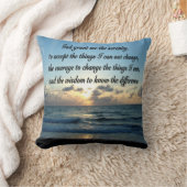 美しいセレニティ祈りの言葉海写真 クッション (ブランケット)