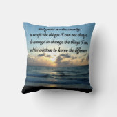 美しいセレニティ祈りの言葉海写真 クッション (裏面)