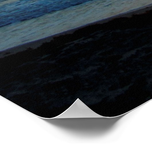 美しいセレニティ祈りの言葉海写真 ポスター (角)