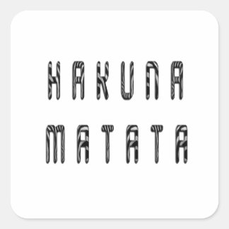 美しいゼブラプリントパターンアートデザイン スクエアシール