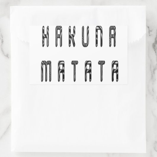 美しいゼブラプリントパターンアートデザイン 長方形シール (バッグ)