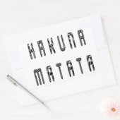 美しいゼブラプリントパターンアートデザイン 長方形シール (封筒)