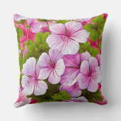美しいゼラニウムブルーミング装飾用クッション クッション (裏面)