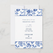 美しいソフトウェアフローラ婚約パーティ 招待状 (正面)